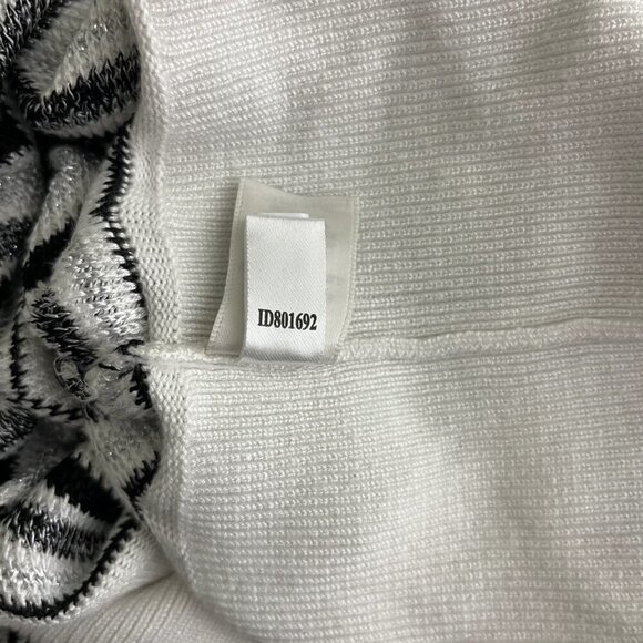 2/$30 White House Black Market Glittered One-Shoulder Zigzag Sweater Small #8918 - Picture 10 of 11